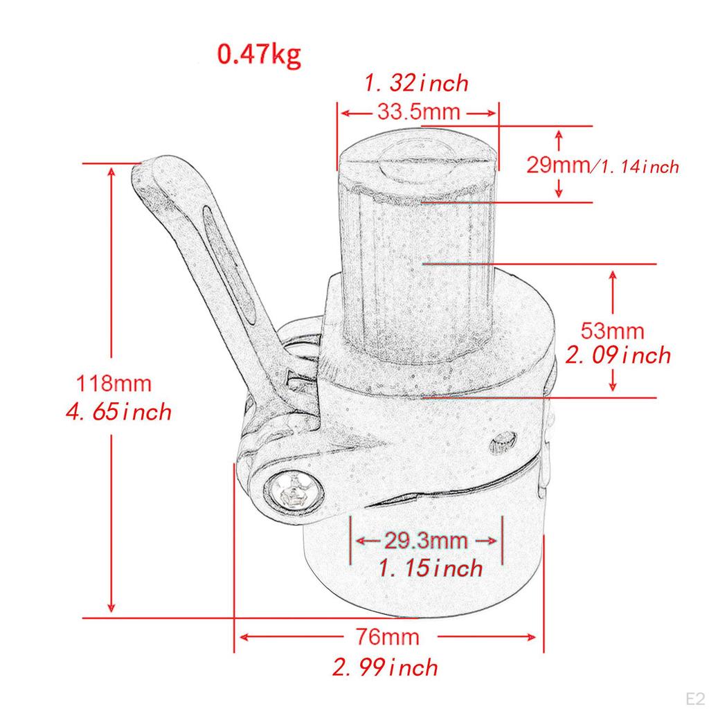 Aluminum Alloy Folding Electric Pole Base, Cycling Accessory, Outdoor Rod Replacement