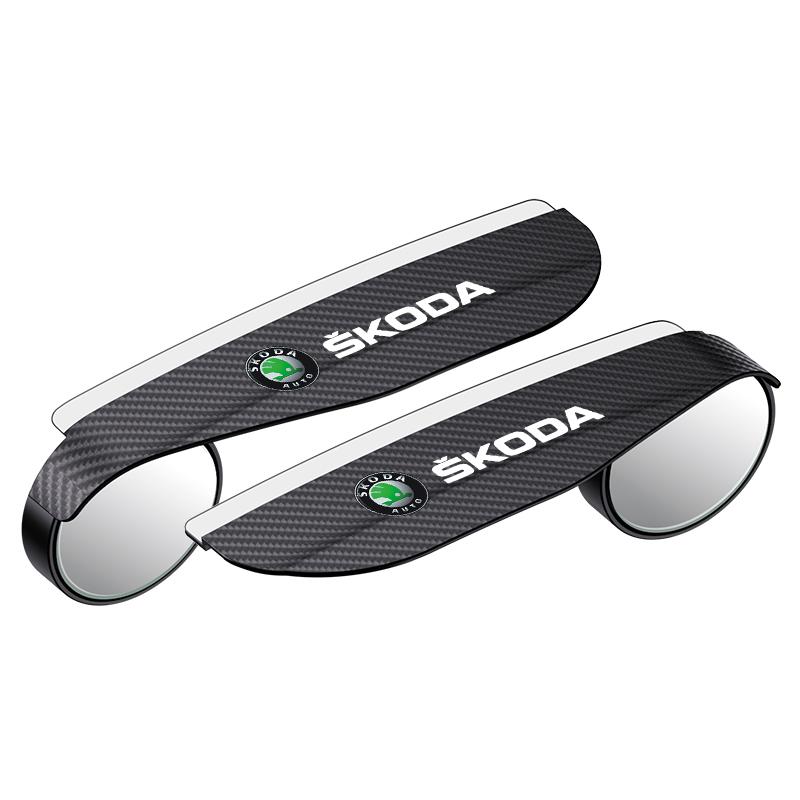 pdvri7 2pcs Car Rain Shield Blind Spot Mirrors For Skoda VRS Octavia 2 3 A5 A7 MK2 MK3 Superb 3V 3T B6 B8 Kodiaq Karoq 2004-2024