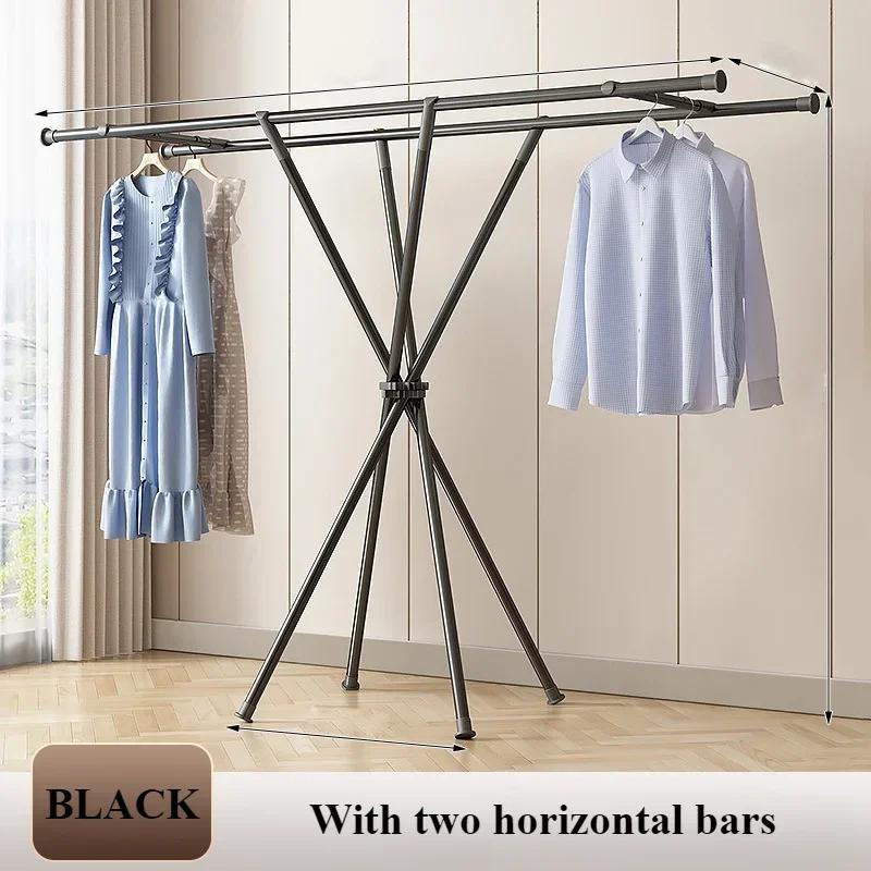 Foldable Clothes Hanger Floor Type Quickly Folding Household Drying Rack Indoor Balcony X-shaped Outdoor Simple Clothes Rack