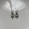 Goth Punk Stainless Steel Triple Cone Spike Rivet Huggie Hoop Earrings for Men Women Dangle Earrings Fashion Streetwear Jewelry