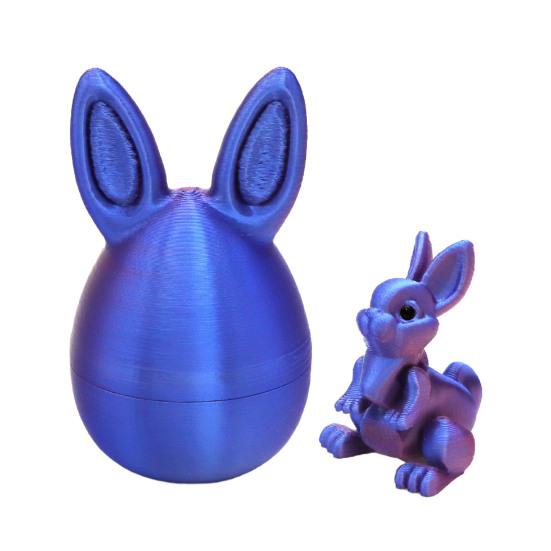 Påskhare Öra Äggprydnad med Ledad Kanin Inuti 3D-printad Rörliga Leder Kaninfigur Fidgetleksak Påskhelg Festdekoration