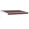 Retractable Awning Brown 3 X 2 M Polyester and Aluminum
