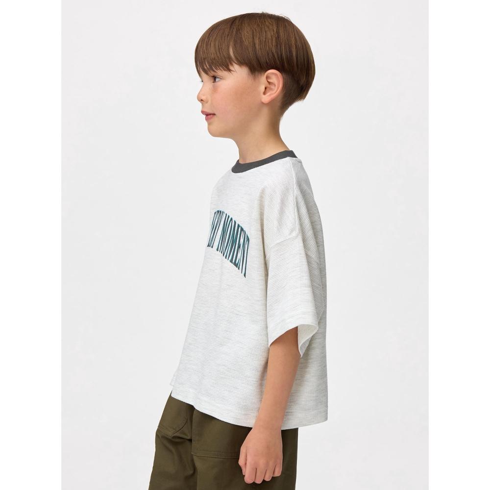 Gu By Uniqlo Kids  Unisex  Dry Waffle Boxy Tee  5 Minute Sleeve 