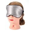 Natural Silk Sleeping Eye Mask Men Women Breathable Nap Sleep Shade Mask Silver Grey