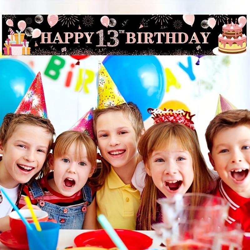Goldenes Glitzer-Geburtstagsbanner 'Happy Birthday' – Wimpelkette Für Party-Dekoration, Leicht Zu Montieren