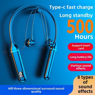 Krčný Bluetooth Displej Napájania Bezdrôtový Krčný Bluetooth Headset Športový Headset s Extra Dlhou Pohotovostnou Dobou