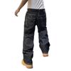 Large size American embroidered wide-leg jeans retro casual and thin loose straight floor-mopping trousers