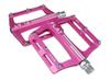 UPANBIKE Mountain Bike Bearing Pedals with 9/16" Spindle, Aluminum Alloy, Flat Platform for BMX, MTB, and Road Bicycles (Pink)
