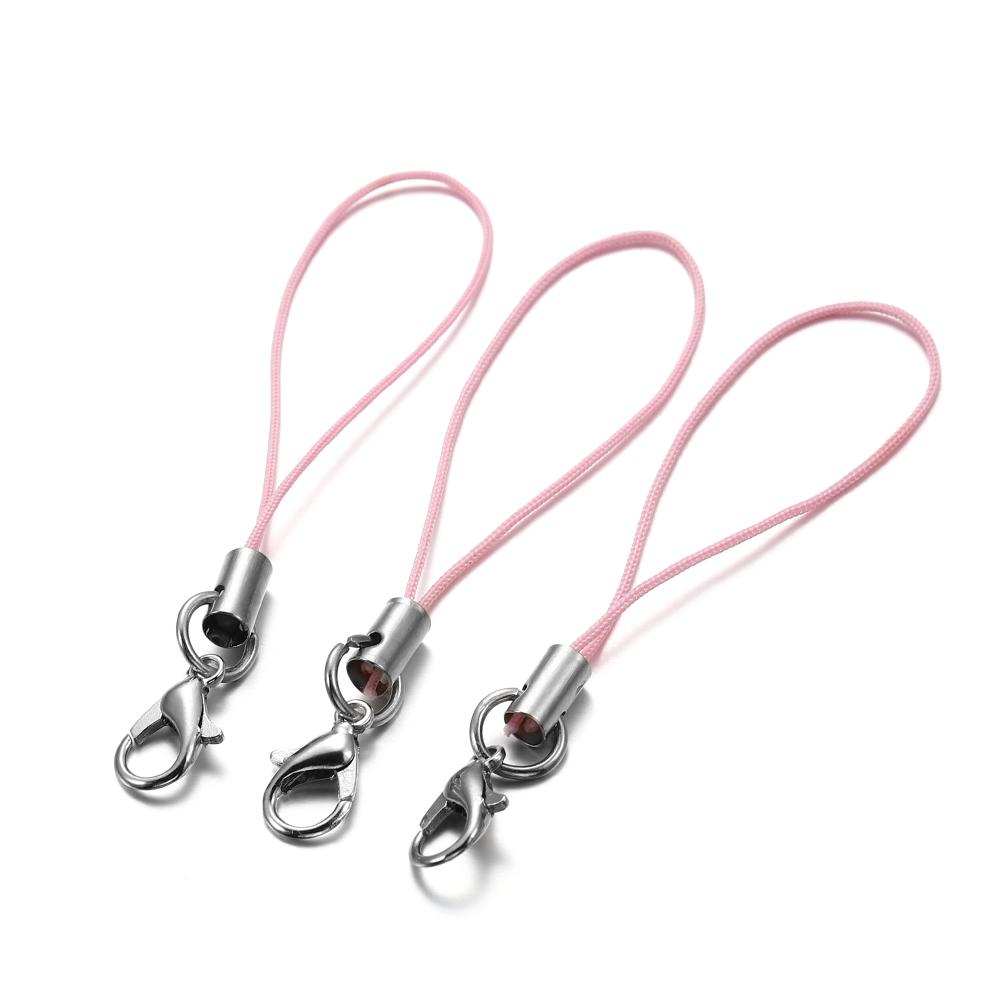 20/50/100Pcs Lanyard Lariat Strap Cords Lobster Clasp Rope Keychain Hooks Mobile Set Charms Keyring Pendant Key Ring Accessories