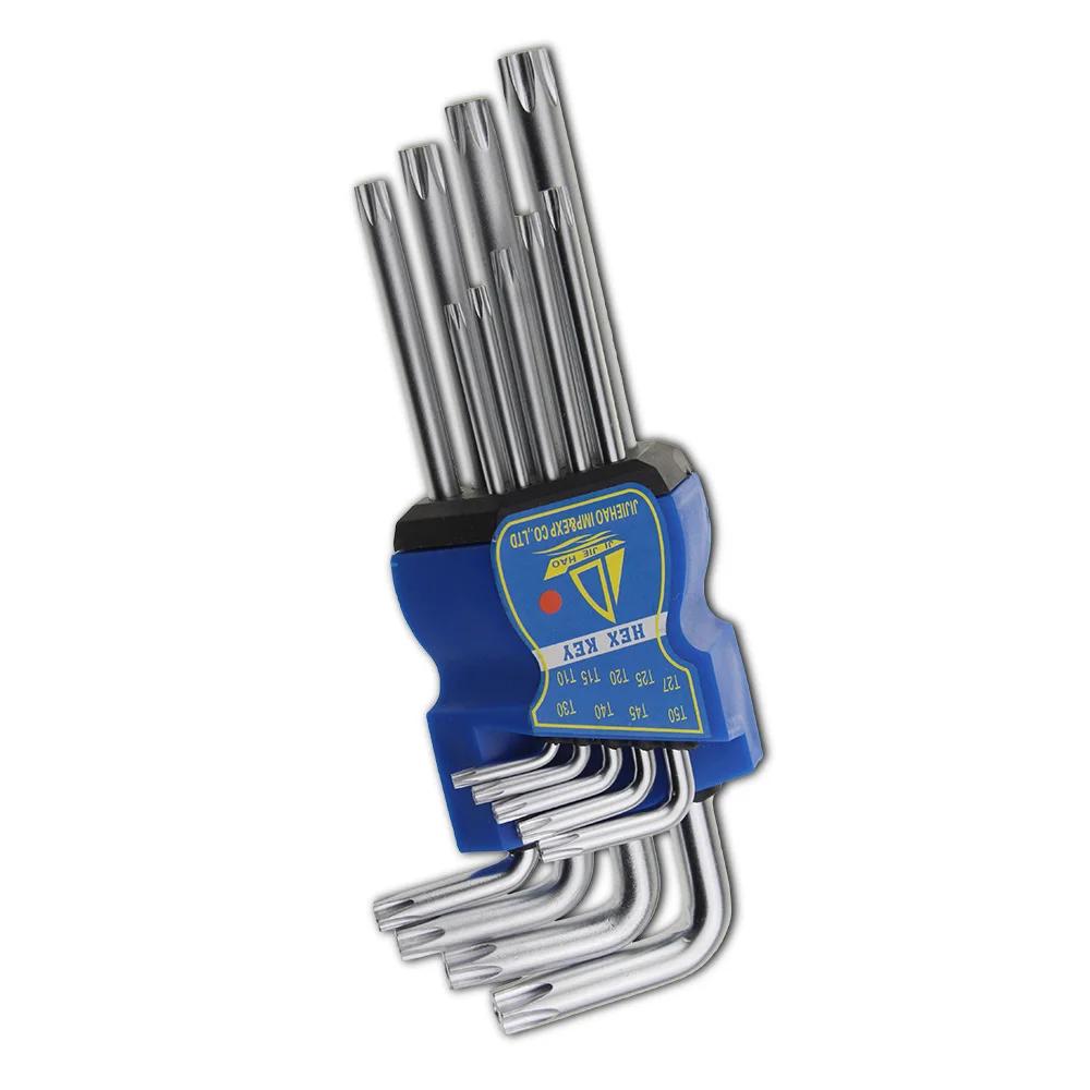 Durable Metric Short Long Arm Chrome Vanadium Key Set Star Wrench Hand Tool Screwdriver T10 T15 T20 T25 T27 T30 T40 T45 T50