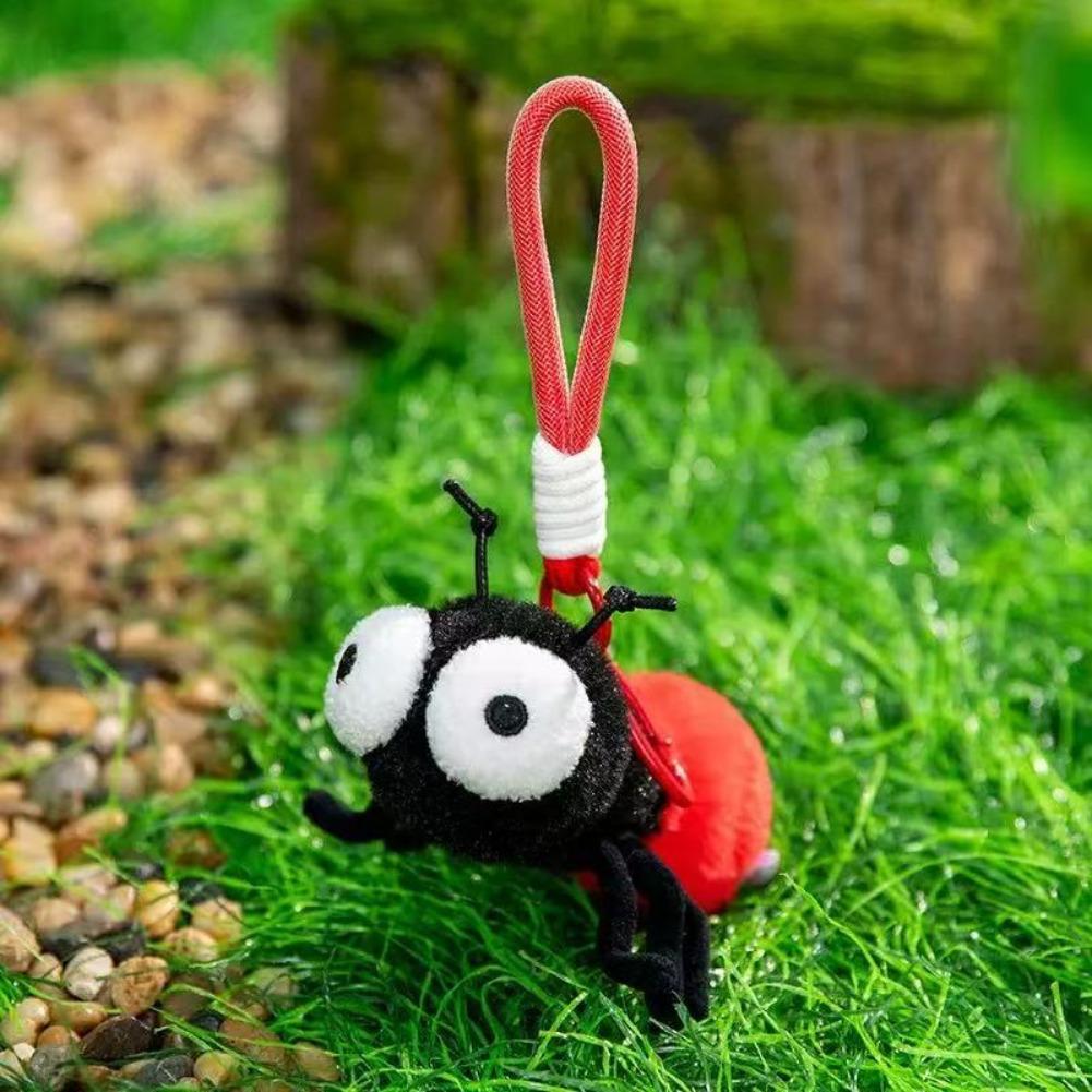 Insect Ugly-Cute Plush Keychain Cute Kawaii Mosquito Firefly Beetle Plushies Soft Stuffed Doll Bag Pendant Funny Birthday Gift