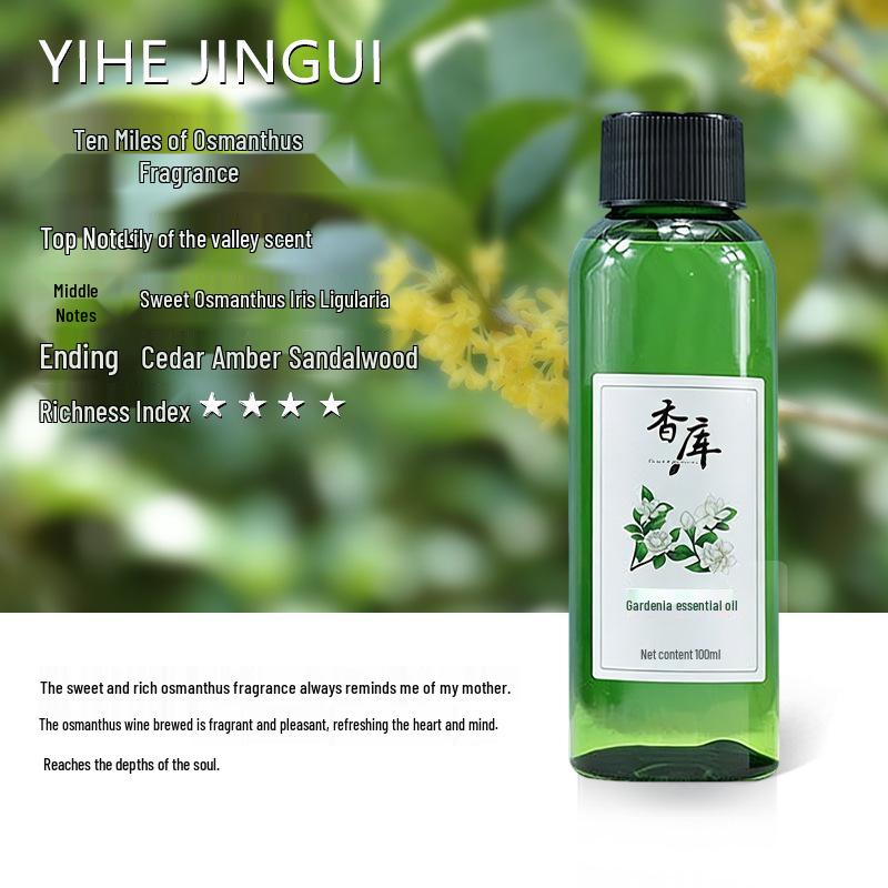 Wall-Mounted Flameless Rattan Aromatherapy Gardenia Oil Refill - Long-Lasting Fragrance for Bedroom Bathroom. 100ML