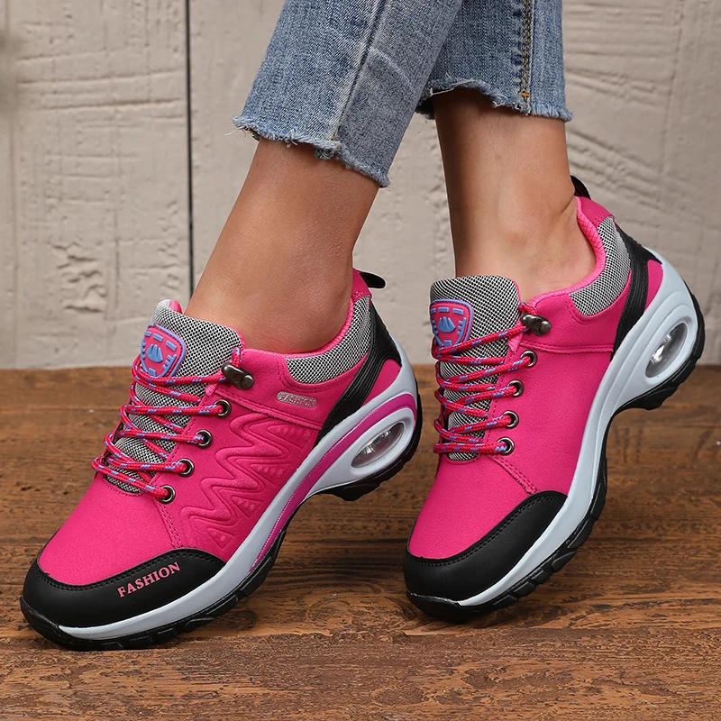 Chaussures de Sport Imperméables à Semelles Épaisses pour Femmes Chaussures d'Extérieur Légères et Durables Nouvelle Collection 2026 Chaussures de Marche Réduction Limitée dans le Temps