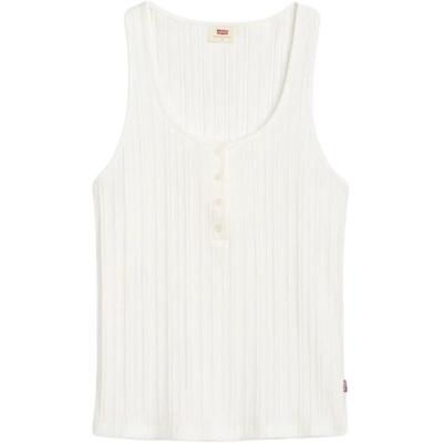 Levis Simple Comfortable Versatile Ribbed Slim Fit Tank Top Women Tops A8776-0002