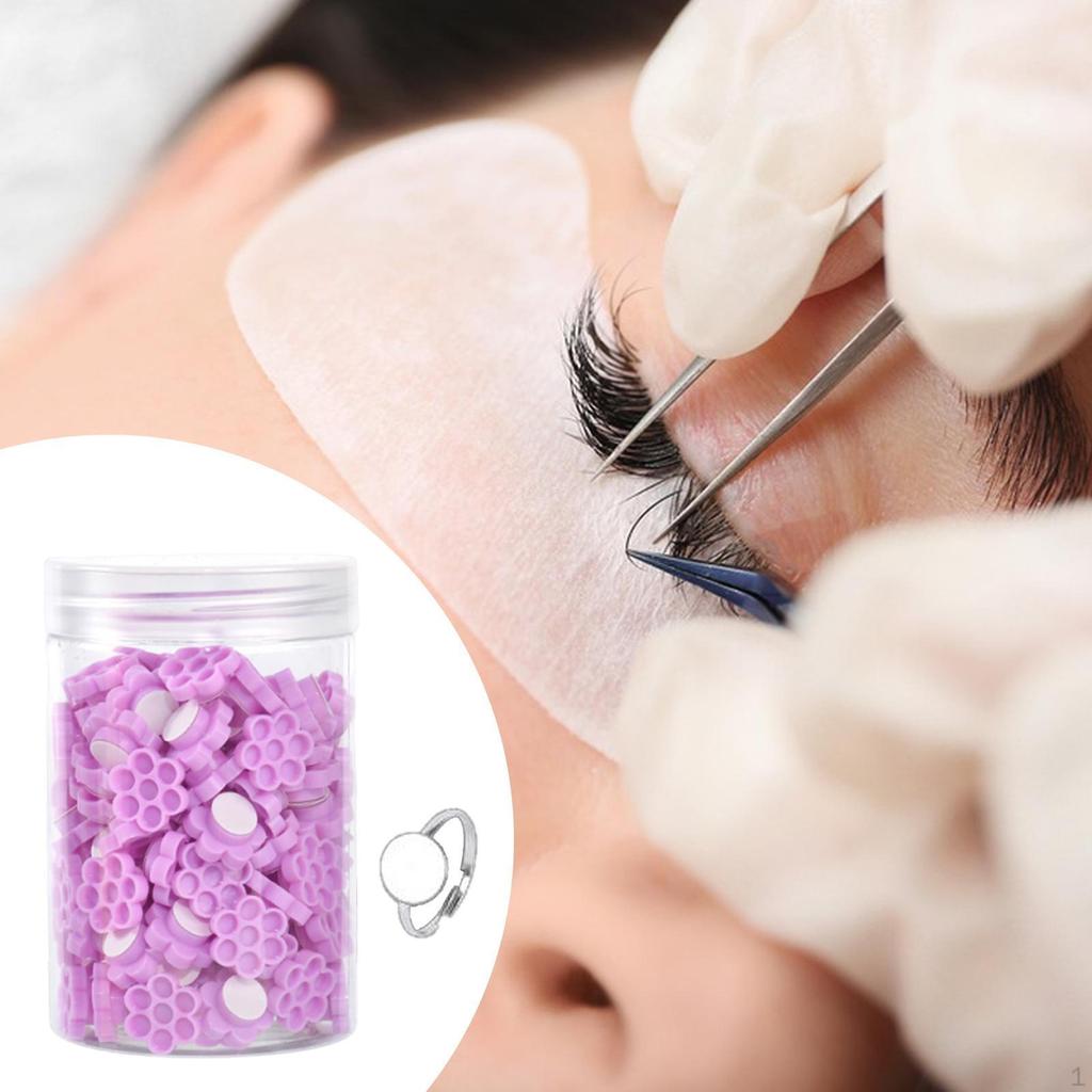 Glue Cups Lash Holder Compact Sturdy Extension Supplies for Eyelash Grafting Practice