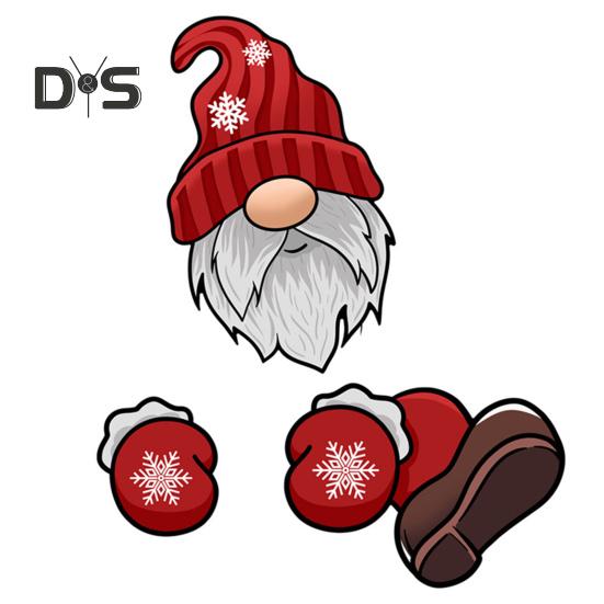 Christmas Decorations Set Santa Claus Elk Snowman Peeking Garden Yard Decorations Outdoor Xmas DIY Garden Fence Sign Ornament for Home Garden Yard