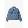 Woven Mix Denim Zip Up Jacket  7156210001 