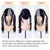 Black Grey Lolita Jirai Kei Roman Curls Wig Double Ponytail Full Head Wig Gothic Sweet Natural Hair Wig for Women