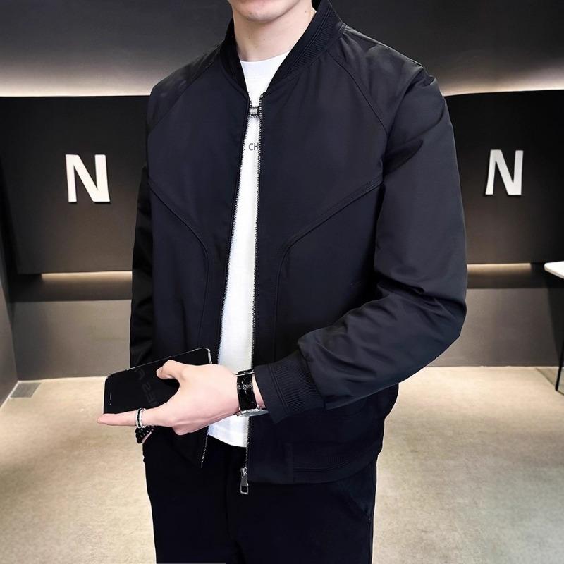 Men S Korean Style Baseball Collar Casual Jacket Spring Autumn