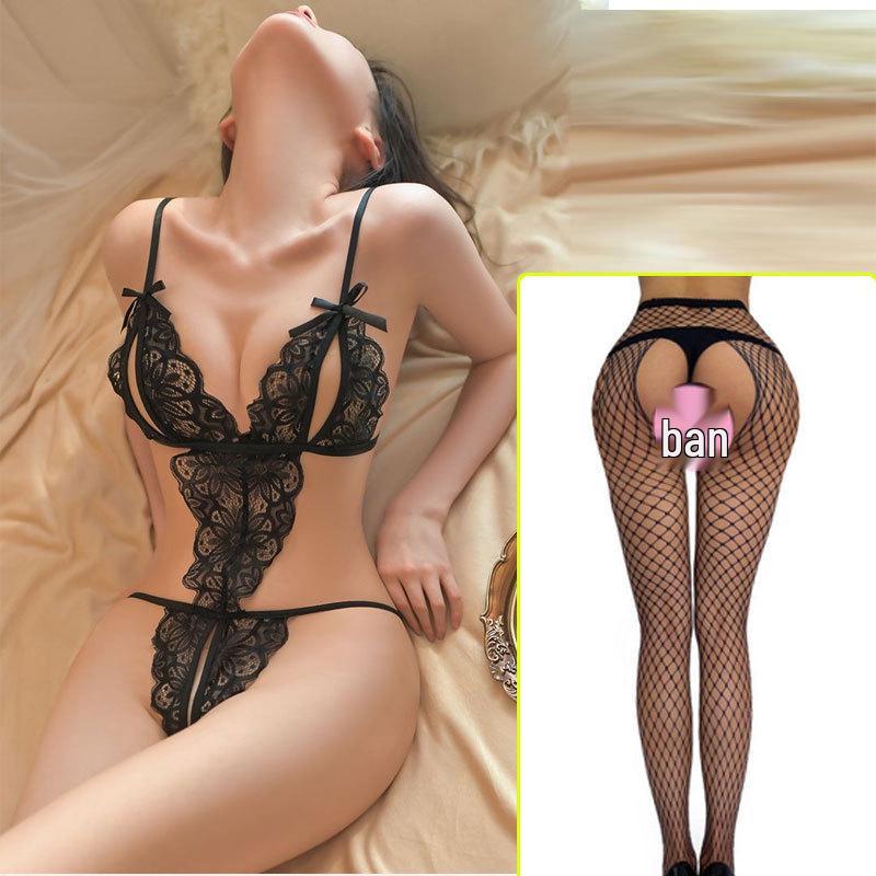 Lingerie Tentazione in Pizzo a Tre Punti Taglie Forti - Vestaglia Sexy da Notte
