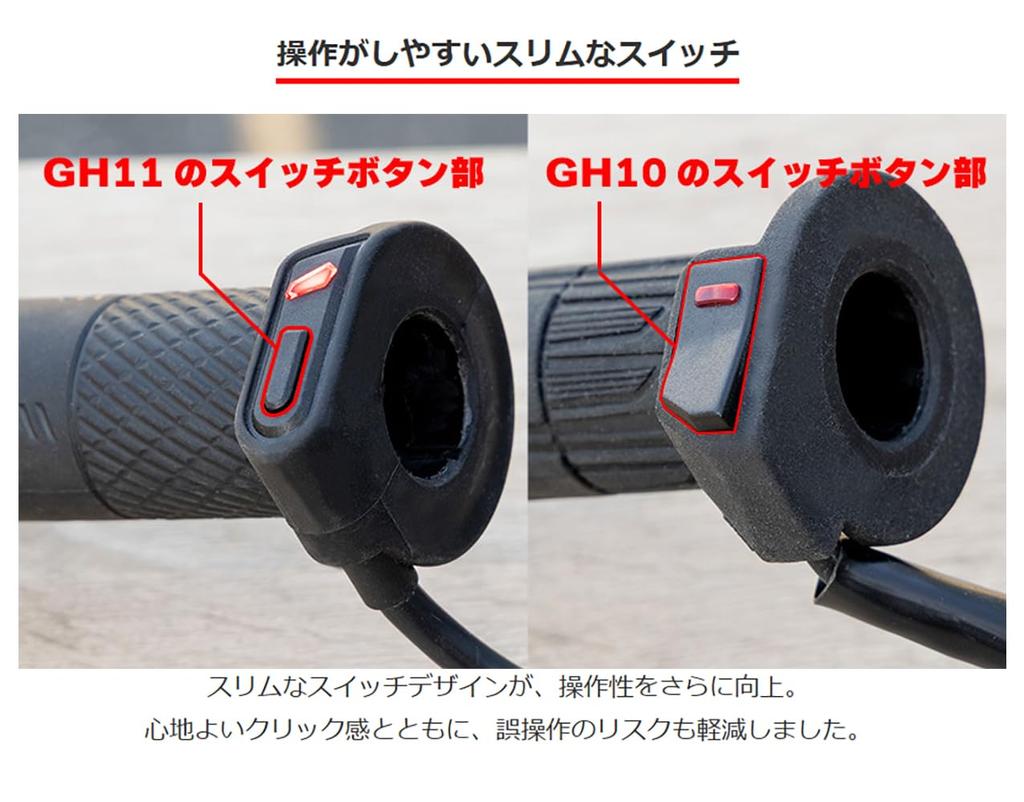 Kijima GH11 Heated Grips for Standard 115mm Integrated Switch 5 Temperature Part Number (22.2mm Diameter) Motorcycles, Design, Settings, 304-8216