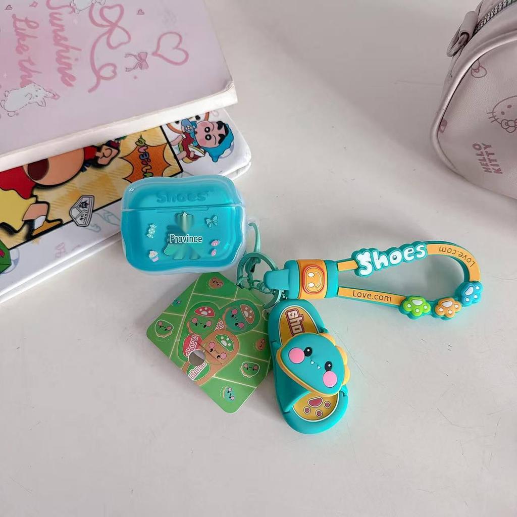 Мультяшний тваринний обертовий брелок: Милі Бездротові Bluetooth TWS Навушники в Дизайні Капців