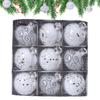 Christmas Balls Decoration 9 Pieces Ball Decorations 3.2 Inches Shatterproof Ornaments For Home Winter Party Outdoor Holiday