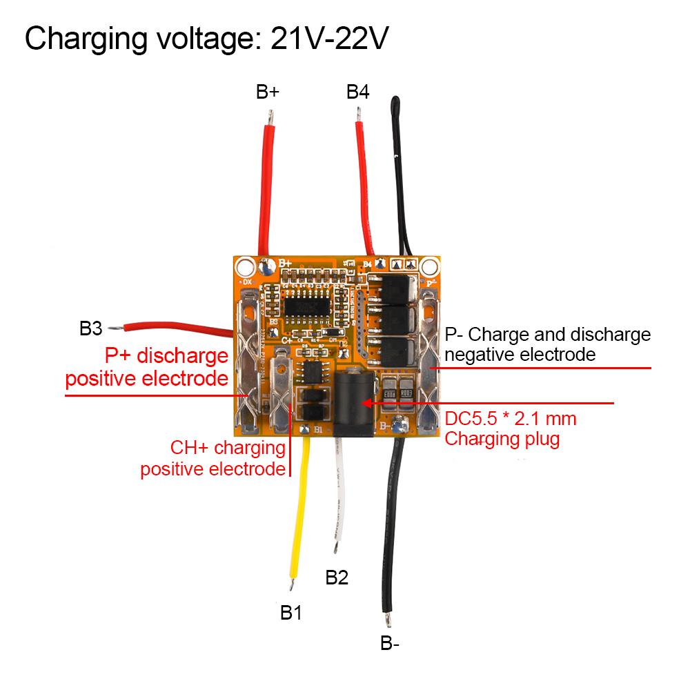 

5S 18.5V 21V 18650 Li-ion Lithium Battery Protection Circuit Charger Board Module Lipo Cell PCM PCB BMS for Power Tool Accessory золотий