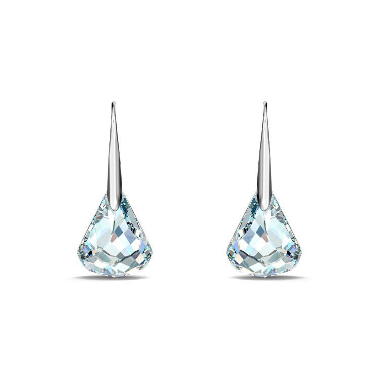 Swarovski Spirit Pierced Earrings Women earrings White Rhodium-Plated 5516533 Box (Random Color),White Gold-Plated