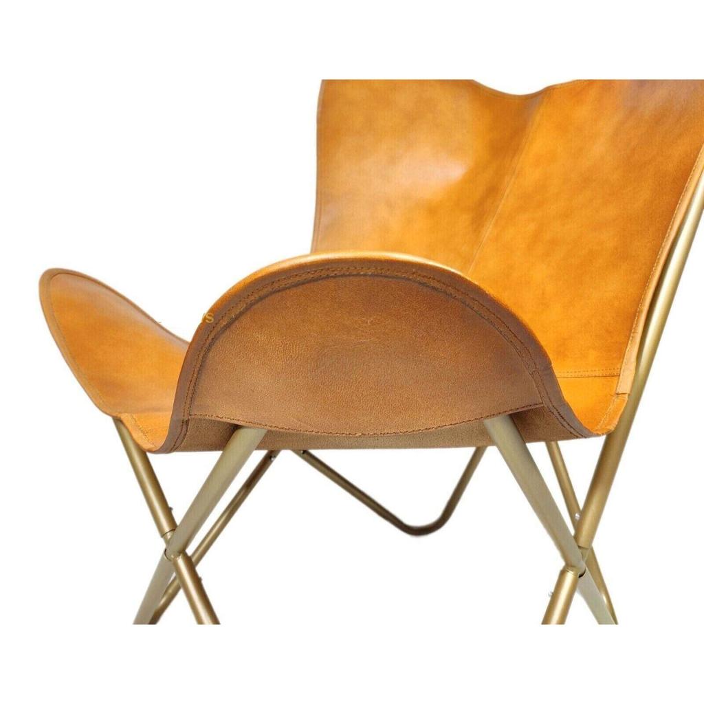 New Butterfly Chair-Indian Genuine Leather Relaxing Chair for Office and Home