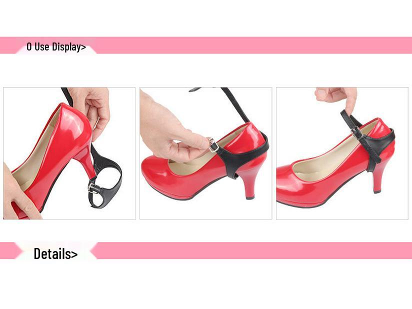 Women's High Heels with Anti-Drop Leather Straps and Shoelace Buckle