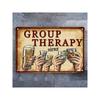 Gruppentherapie Bar Wandkunst Metallschild Vintage Humor Dekor