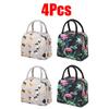 Lunch Bags Portable Thermal Insulation Cute Cartoon Print Storage Bag Children's School Lunch Box Bag Large Capacity Picnic Tote