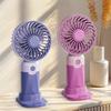 3-Speed Handheld Fan with Phone Holder Quiet USB Rechargeable Mini Personal Desk Fan Portable Travel Outdoor Summer Cooling Fan