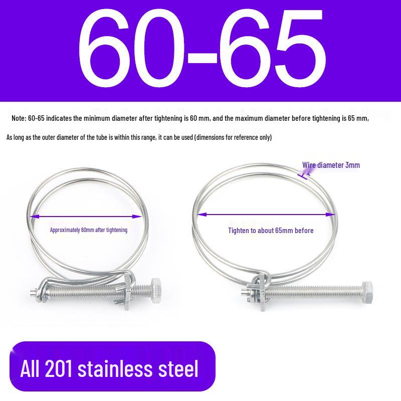 Stainless Steel Double Wire Hose Clamp Set