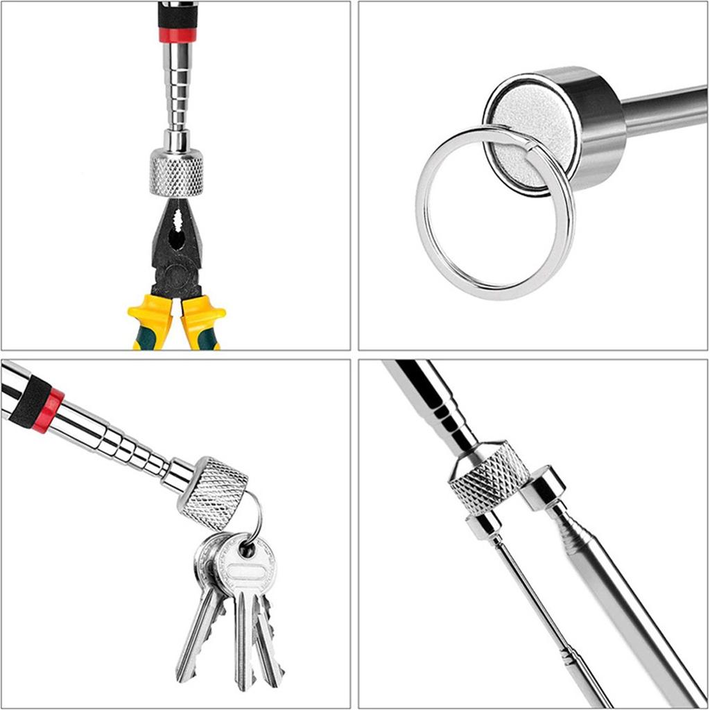 Portable Telescopic Magnetic Picker Pen Extendable Magnetic Pickup Rod for Picking Screws Nuts Bolts Auto Repair Workshop DIY Hand Tool
