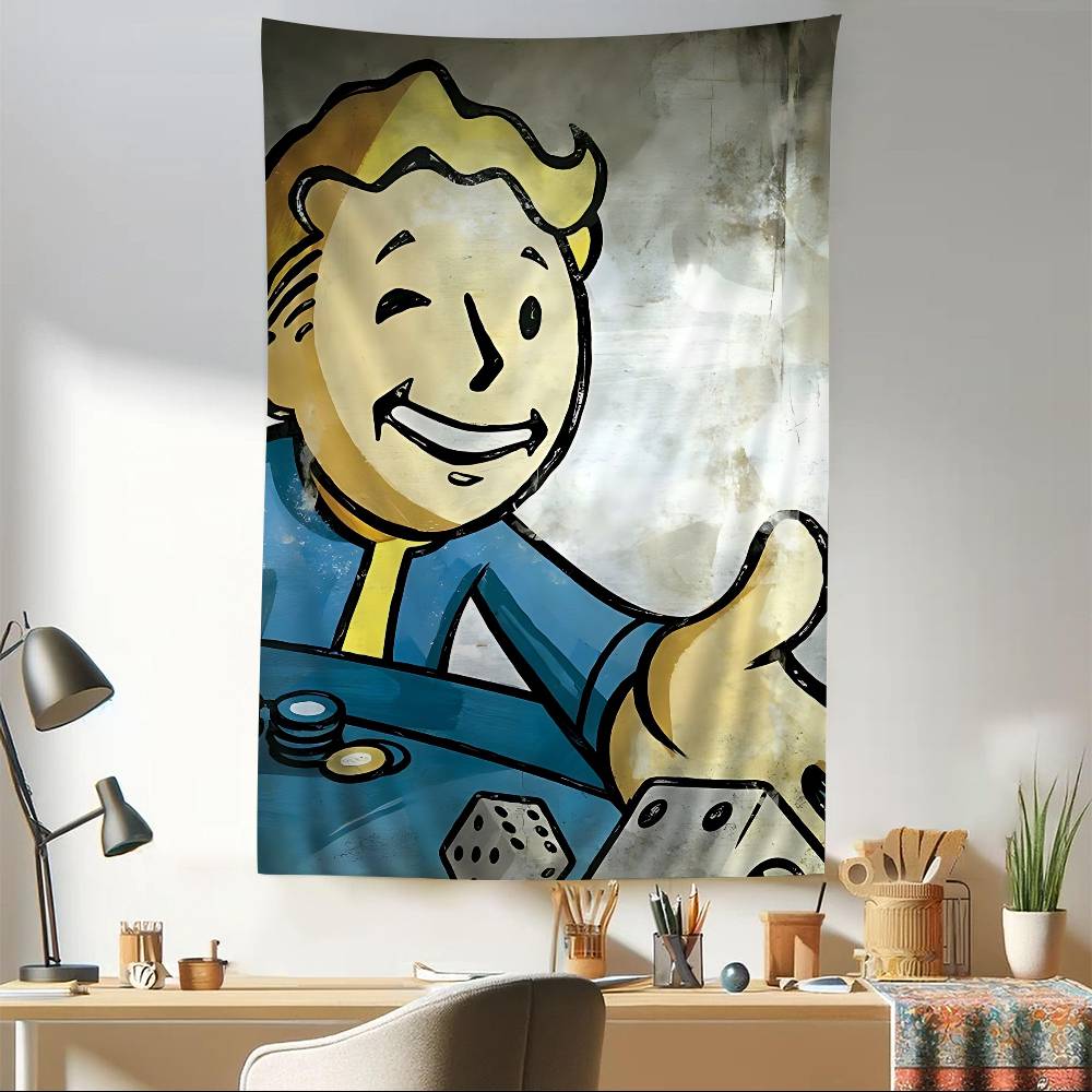 Playing FFallout Anime Chart Tapestry Art Science Fiction Room Home Decor Cheap Hippie Wall Hanging