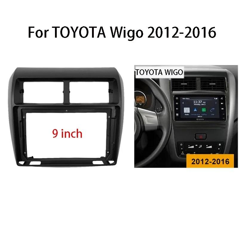 Radio auto 2Din cadru de 9 inchi pentru Toyota AGYA/WIGO 2013 2014 2015 2016 2017 2018 2019 Kit panou de borduri audio pentru bord