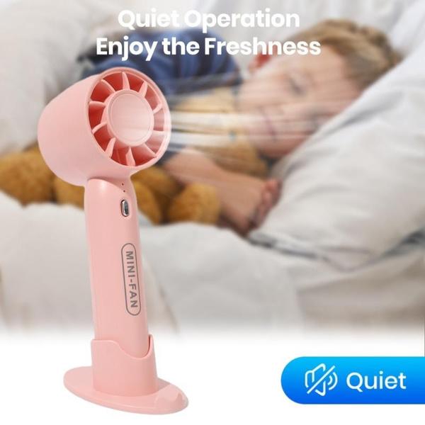 1Pc Portable Hand Fan Air Fan Cooler Outdoor Electric Fan Portable Air Conditioner Mini Cooler Cooling USB Rechargeable Cold Fan