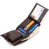 Capacious Men's Wallet Made of Genuine Textured Leather with Crocodile Embossing CANPELLINI 21788 Brown