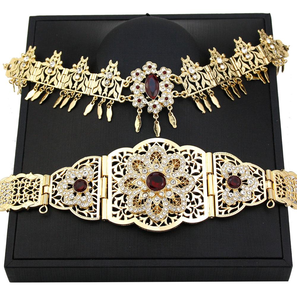 Seturi șic de bijuterii de culoare aurie pentru femei, centură de rochie, lanț de talie, bentita de păr, lanț de păr, bijuterii pentru corp