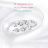 Smyoue Test Passed 3*4MM Moissanite Rings for Women Lab Diamond Wedding Band 925 Silver Female Crown Single Tail Ring