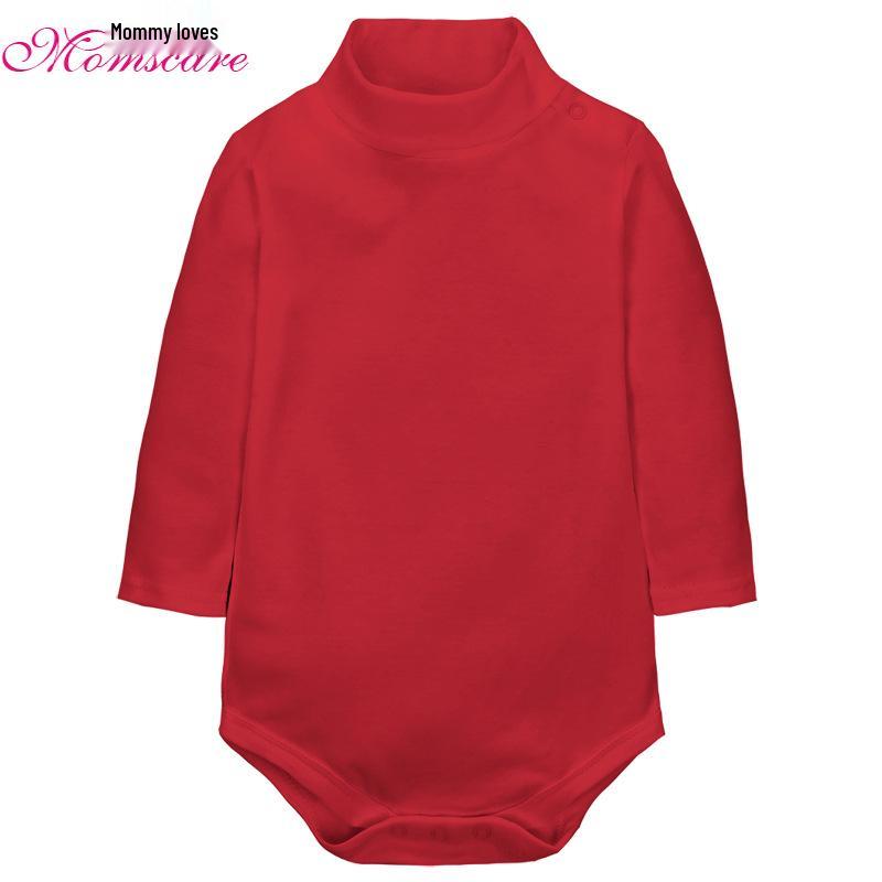 

Хлопковый ромпер с длинным рукавом для малышей Momscare - Высокий воротник, Идеально подходит для осени и зимы 9 months - height 60-70 cm