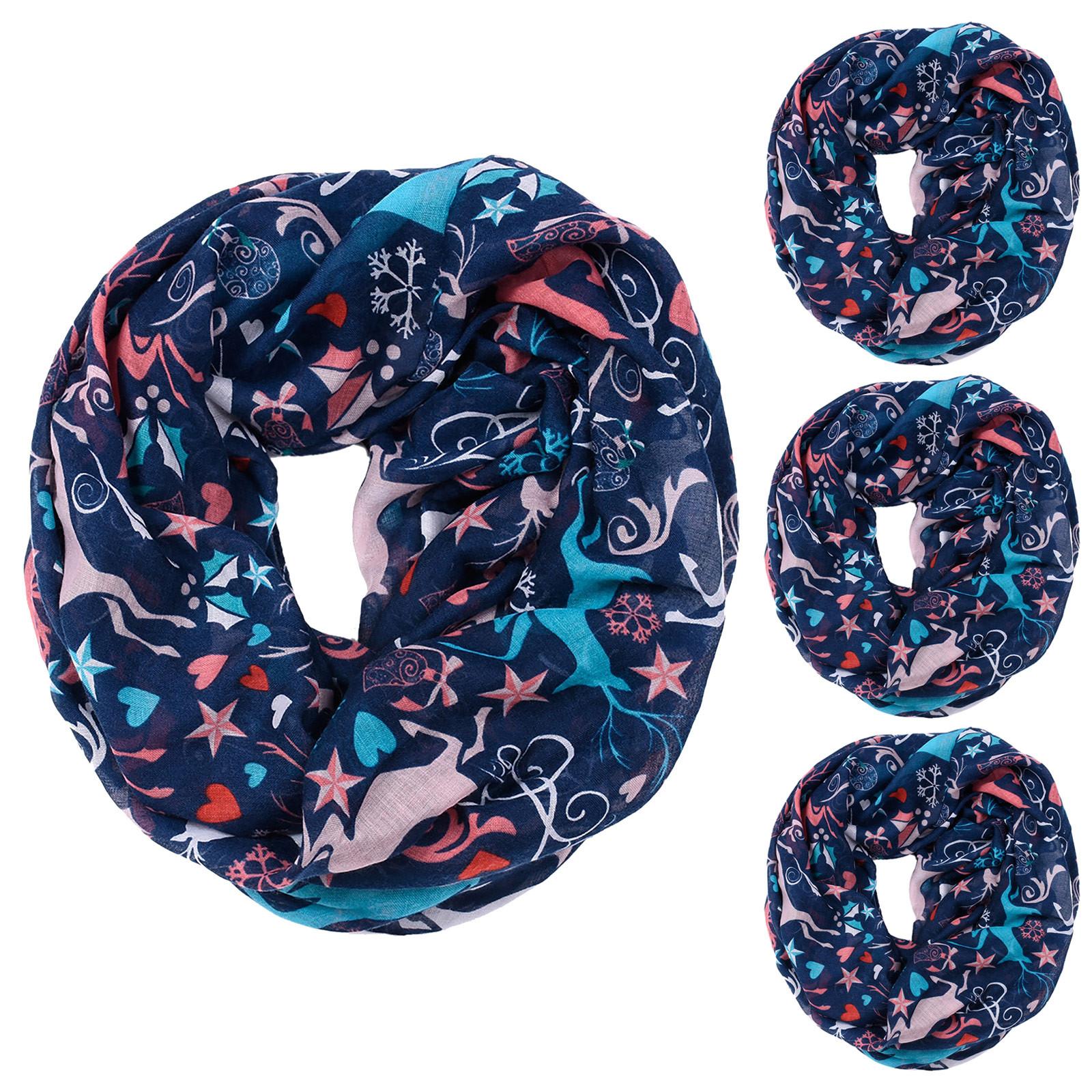 

(радость выбирать)Женский повседневный модный женский балийский шарф с рождественским принтом