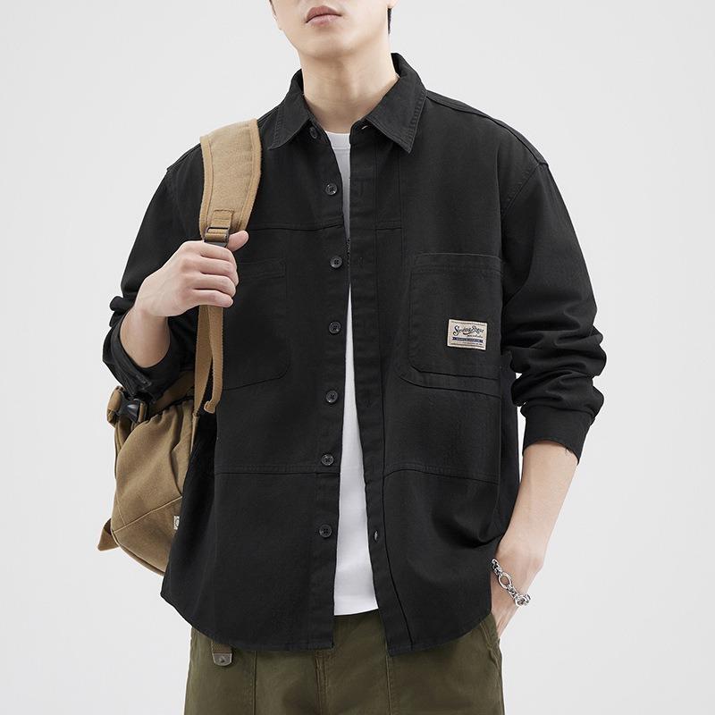 Frühling und Herbst Neue Herren Retro Lockere Hemdjacke