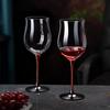 OLOEY Light Luxury Red Rose Wine Glass Set