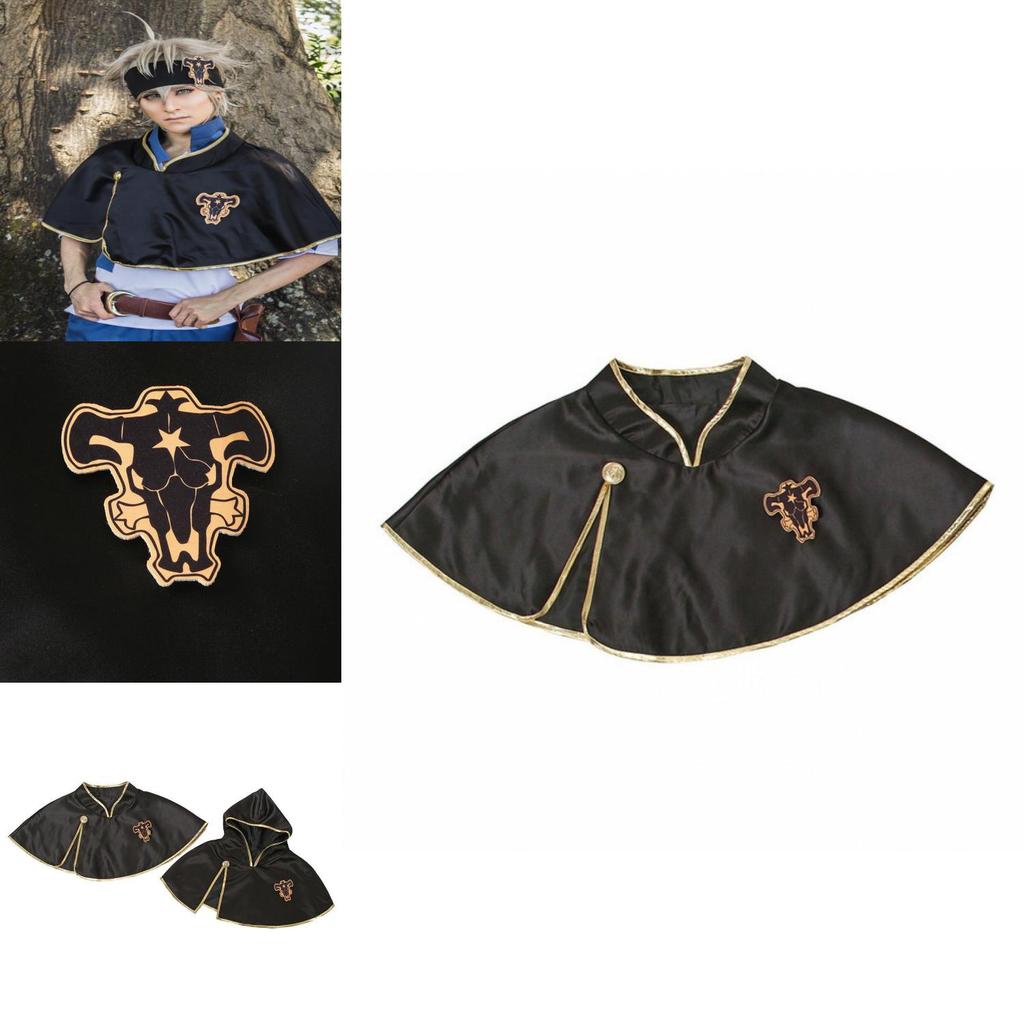 Black Clover Asta Cosplay Costume With Durable Short Cape For Themed Activities And Events