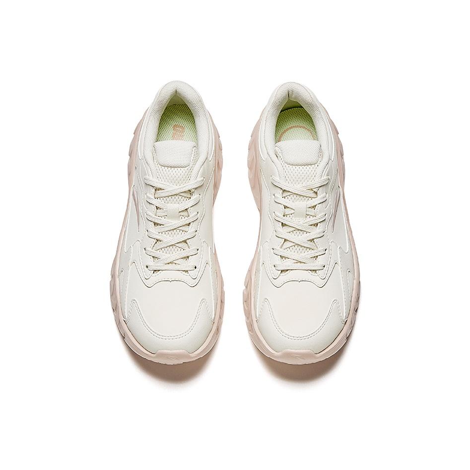 Anta Comfortable Fashion Versatile Fabric Synthetic Leather Wear-Resistant Shock Absorption Low-Top Casual Running Shoes Women Sneaker 922545503-5