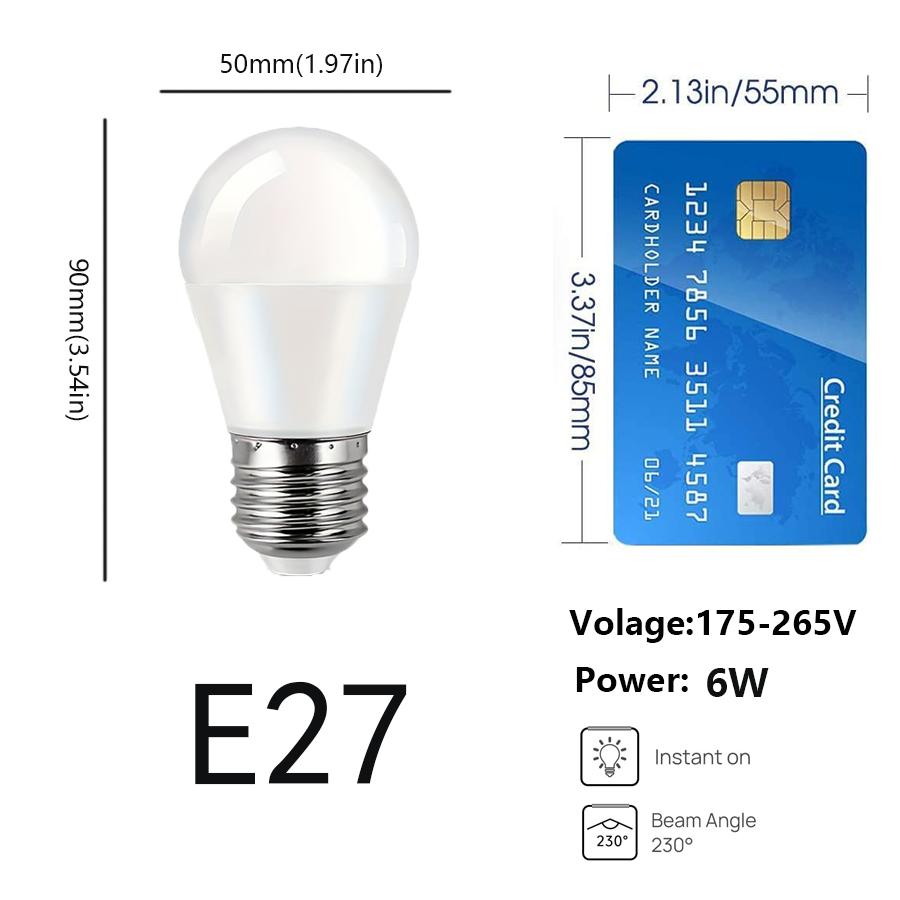 10pcs LED Bulb Lamps AC220V AC189-265V E27 6W Lampada Bombilla Living Room Home Luminair AP 220V
