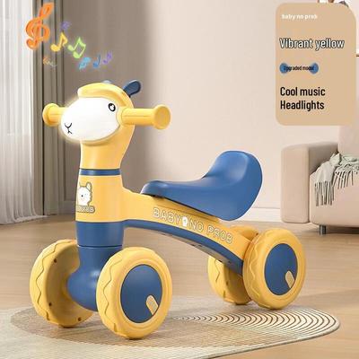 Kids 4-Wheel Balance Walker Scooter with Lights & Music